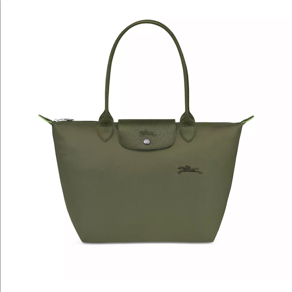 Longchamp Le Pliage nylon tote bag in fir (green)